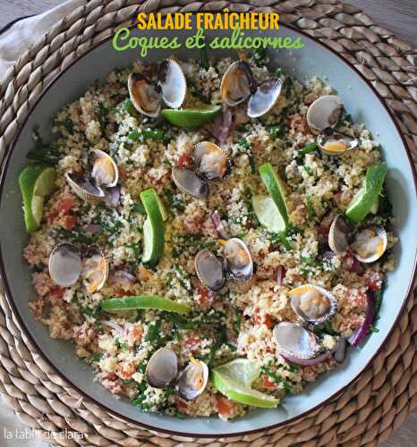 Salade fraîcheur coques et salicornes