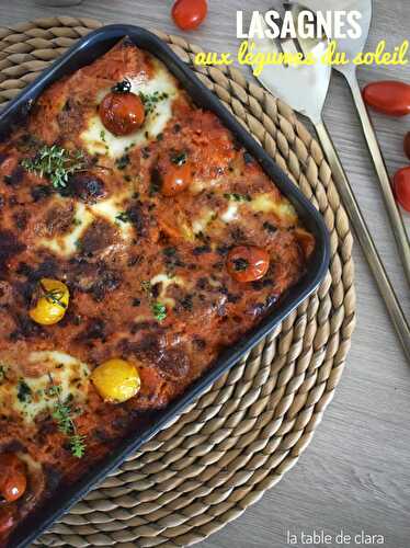 Lasagnes aux légumes du soleil ( végétariennes )