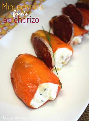 Mini poivrons farcis au chorizo