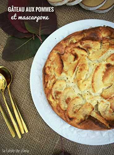 Gâteau flan aux pommes et mascarpone