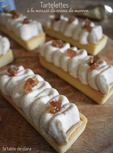 Mini charlotte ou tartelette à la mousse de crème de marron