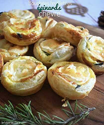 Bouchées feuilletées épinards chèvre