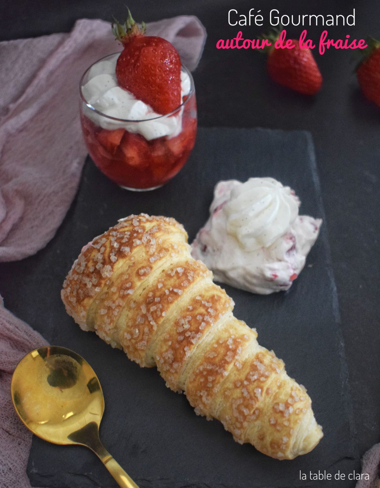 Café gourmand autour de la fraise