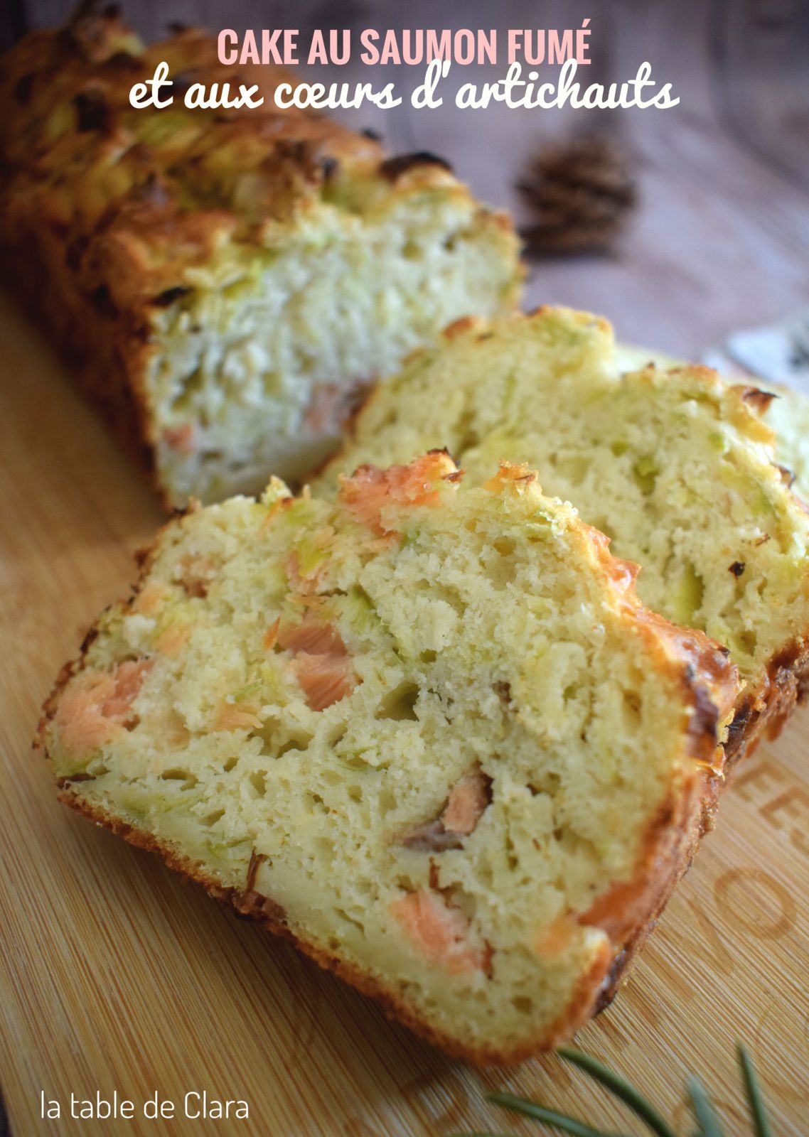 Cake au saumon fumé et aux coeurs d'artichauts