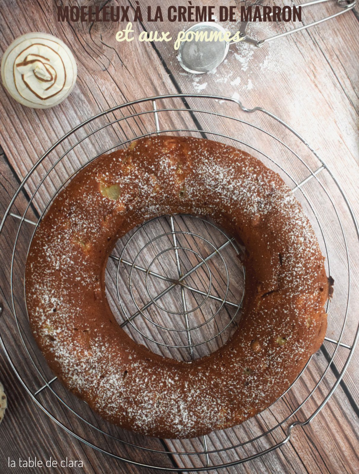 Moelleux à la crème de marron et aux pommes