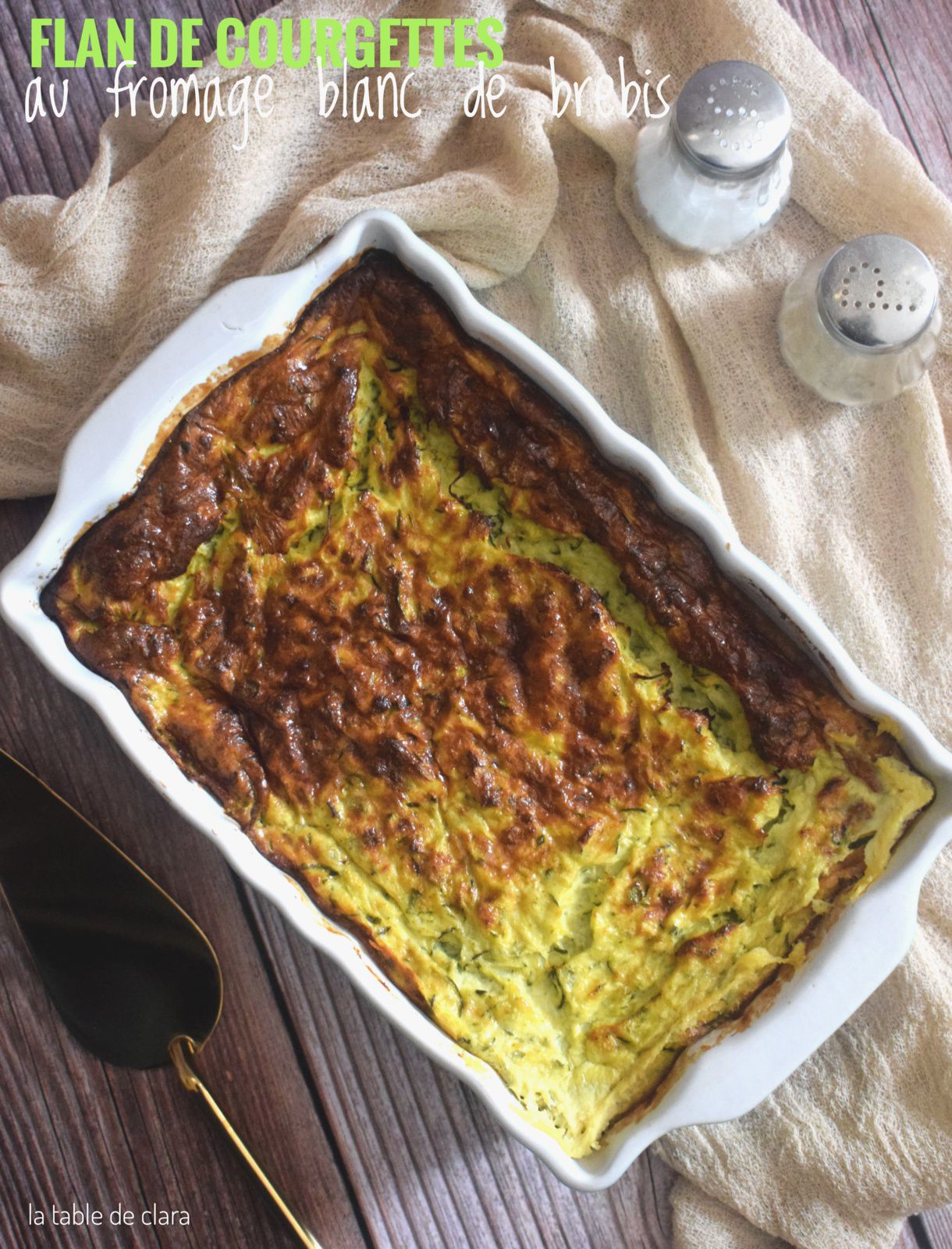 Flan de courgettes à la faisselle