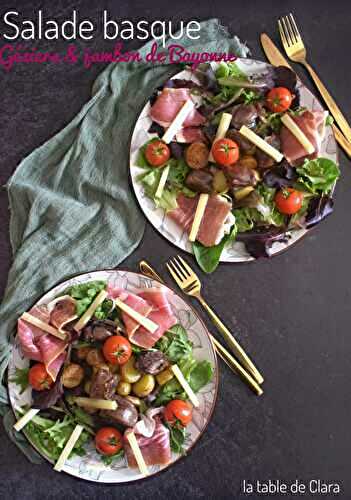 Salade Basque gésiers et jambon de Bayonne 