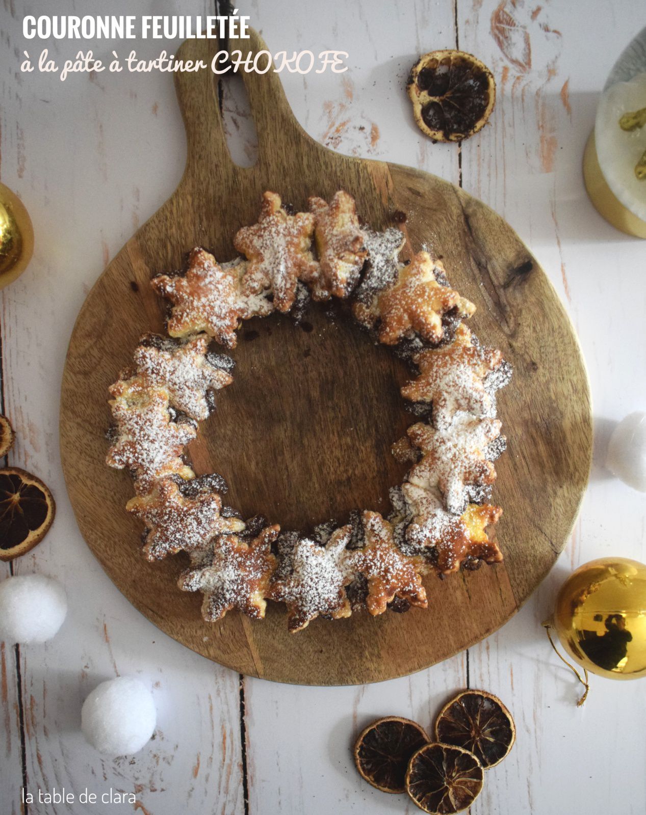 Couronne feuilletée à la pâte à tartiner CHOKOFE