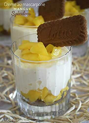 Crème au mascarpone mangue et spéculoos