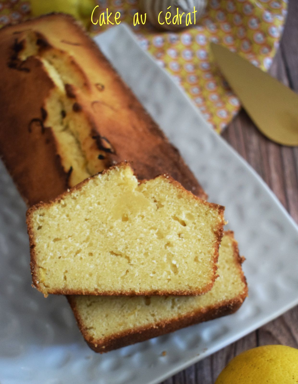 Cake au cédrat