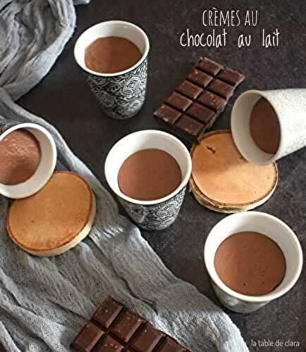 Crèmes au chocolat au lait (avec 3 ingrédients)