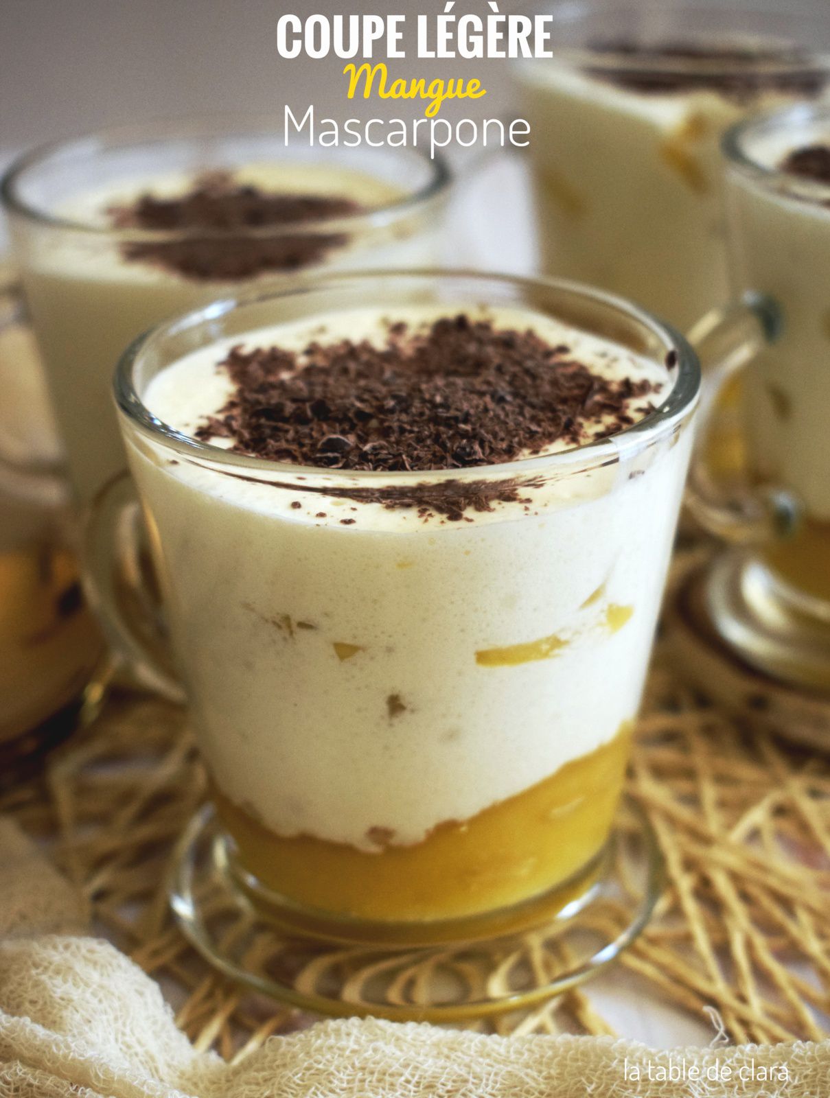 Coupe légère mangue mascarpone