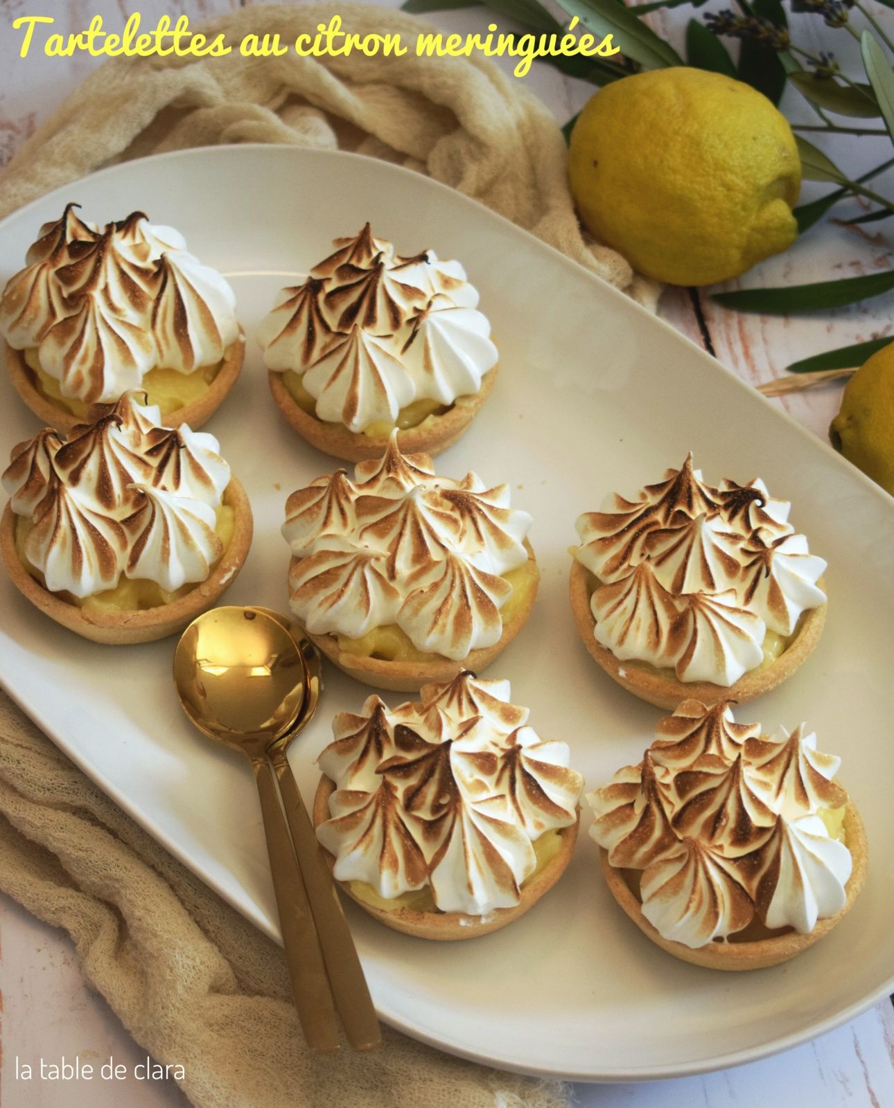 Tartelettes au citron meringuées