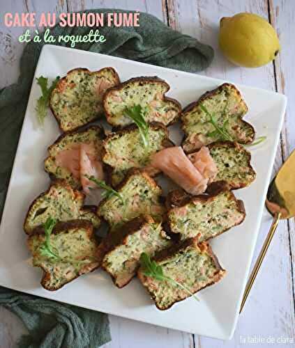 Cake au saumon fumé et à la roquette 