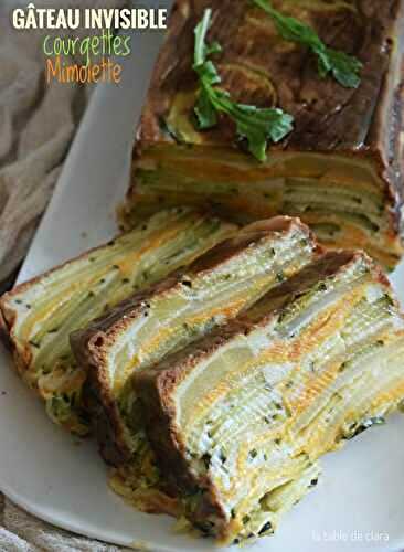 Gâteau invisible courgettes mimolette