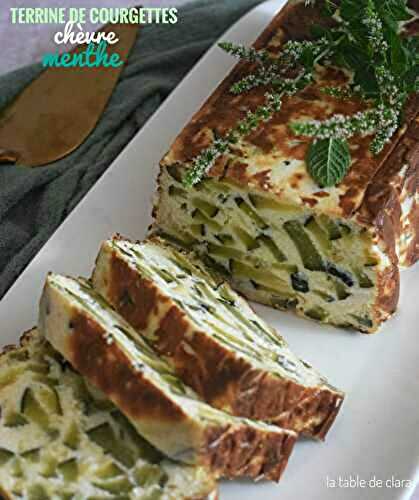 Terrine de courgettes chèvre et menthe