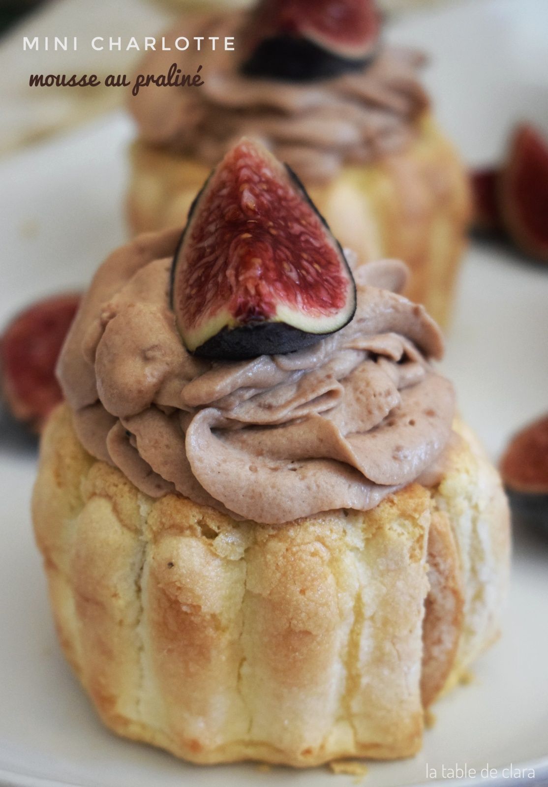 Mini charlotte mousse au praliné