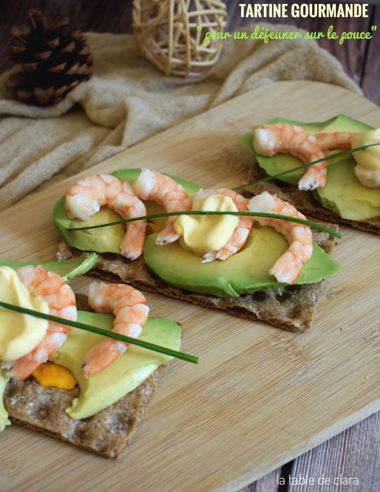 Tartine gourmande "pour un déjeuner sur le pouce"