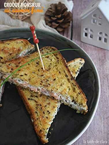 Croque-monsieur au saumon fumé