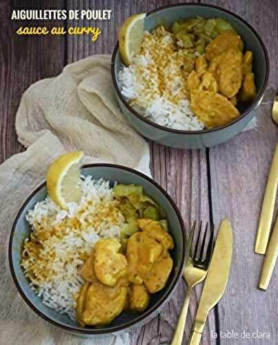 Aiguillettes de poulet sauce au curry