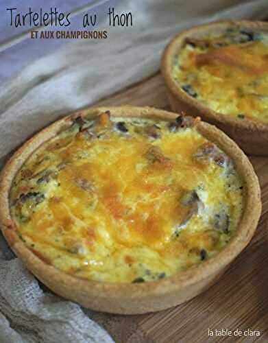 Tartelettes au thon et aux champignons