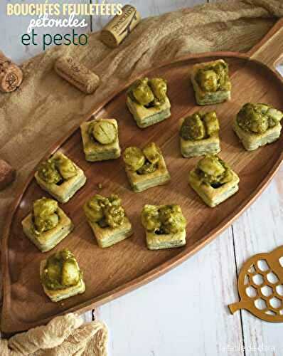 Bouchées feuilletées pétoncles et pesto