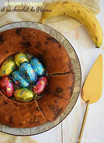 Couronne à la banane et au chocolat de Pâques