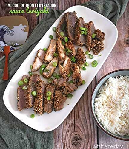Mi-cuit de thon et espadon sauce teriyaki