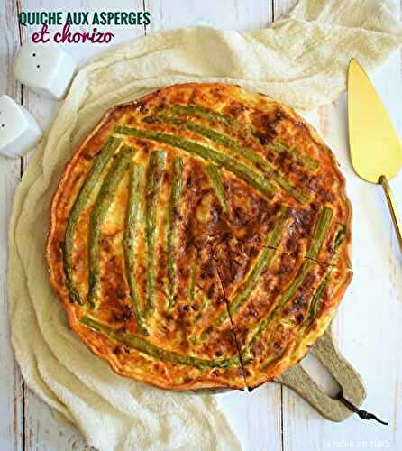 Quiche aux asperges et au chorizo