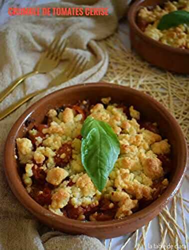Crumble de tomates cerise au parmesan