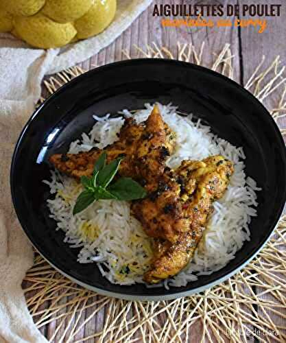Aiguillettes de poulet marinées au curry
