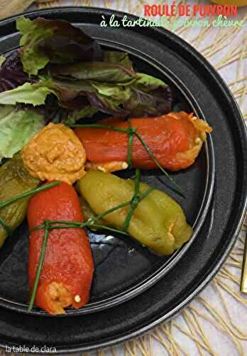 Roulé de poivron à la tartinable poivron chèvre