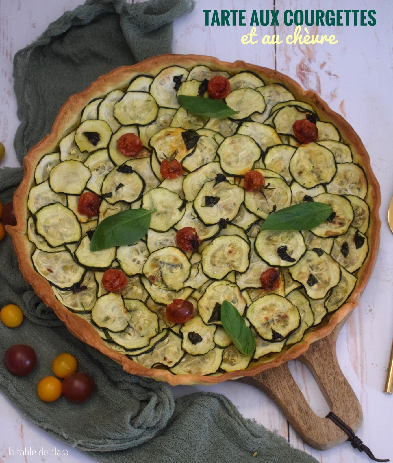 Tarte aux courgettes et au chèvre