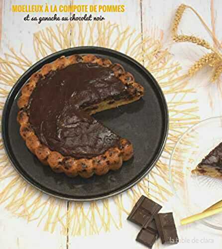 Moelleux à la compote de pommes et sa ganache au chocolat