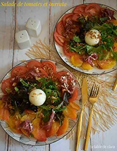 Salade de tomates et burrata