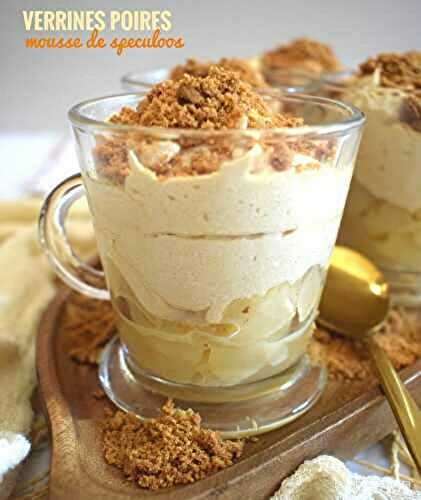 Verrines de poires mousse de speculoos