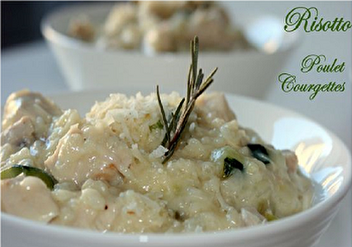 Risotto à la courgette et au poulet