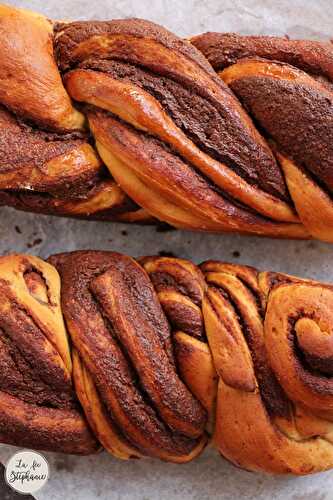 Babka vegan, chocolat et noisettes