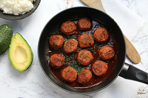 Boulettes de seitan aux haricots rouges, sauce gourmande