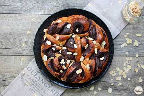 Brioche fleur au chocolat, recette végétale