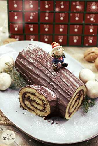 Bûche de Noël, génoise roulée parfaite sans oeuf!