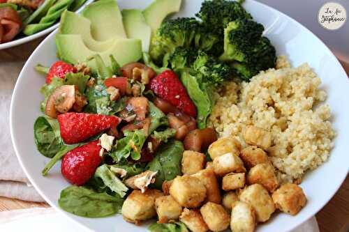 Buddha bowl printanier, recette végétale et sans gluten