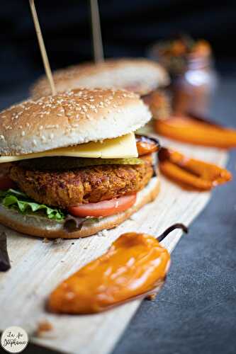 Burgers méditerranéens de haricots aux poivrons rôtis