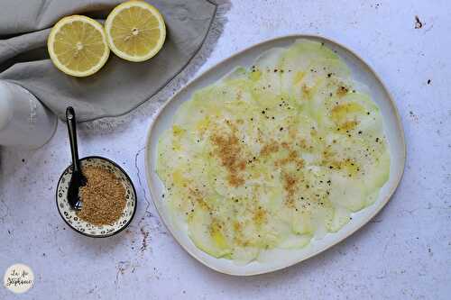 Carpaccio de chou rave au citron