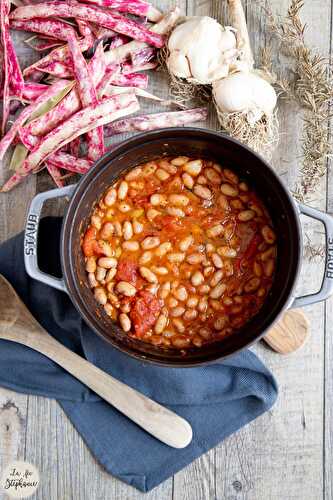 Cocotte de haricots coco frais aux tomates San Marzano