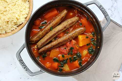 Couscous de légumes d'hiver et saucisses de seitan