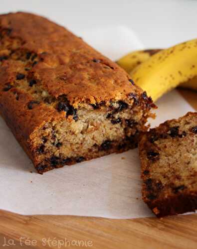 Delicious banana bread vegan aux pépites de chocolat!