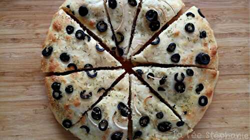 Focaccia aux olives et aux oignons: merci Emmanuel Hadjandreau!