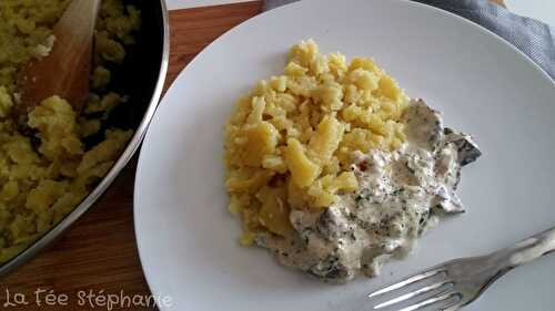 L'Alsace à table: spaetzle végétaliens faits maison et poêlée de pleurotes à la crème