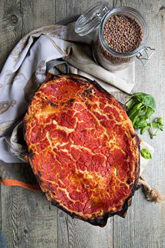 Lasagnes au ragoût de lentilles rouges